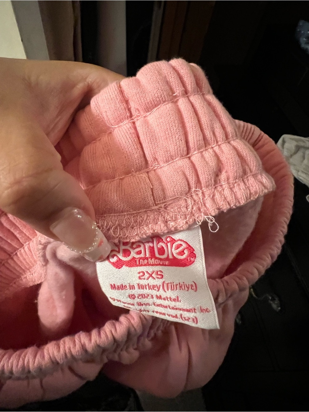 Barbie Light Pink Logo Jogger Sweatpants - Picture 4 of 4